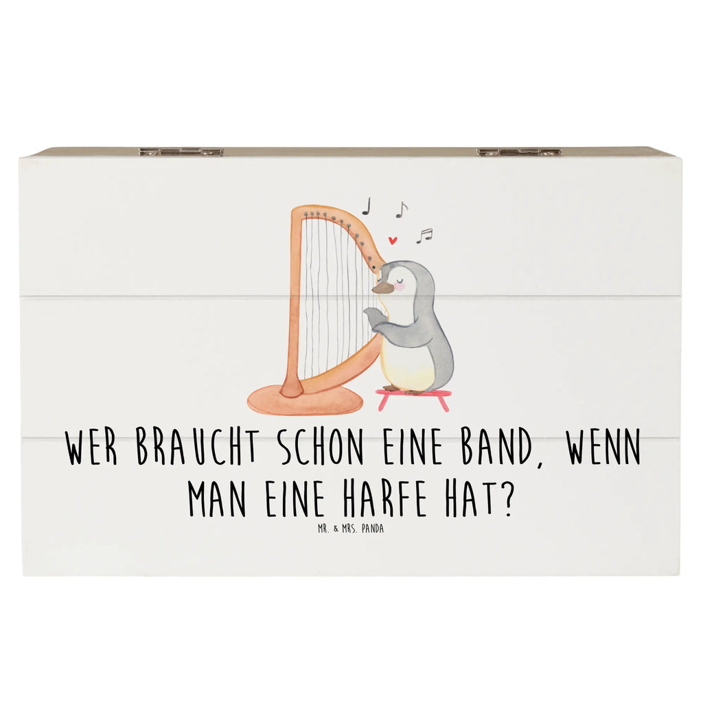 Holzkiste Wer braucht schon eine Band, wenn man eine Harfe hat? Schatzkiste, Geschenkbox, Truhe, XXL, Dekokiste, Aufbewahrungsbox, Holzkiste, Kiste, Schatulle, Erinnerungskiste, Geschenkdose, Erinnerungsbox, Instrumente, Geschenke Musiker, Musikliebhaber