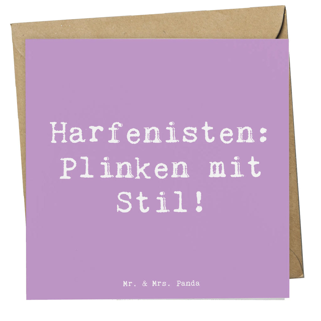Deluxe Karte Spruch Harfe mit Stil Karte, Hochzeitskarte, Hochwertige Grußkarte, Klappkarte, Geburtstagskarte, Hochwertige Klappkarte, Einladungskarte, Grußkarte, Glückwunschkarte, Instrumente, Geschenke Musiker, Musikliebhaber