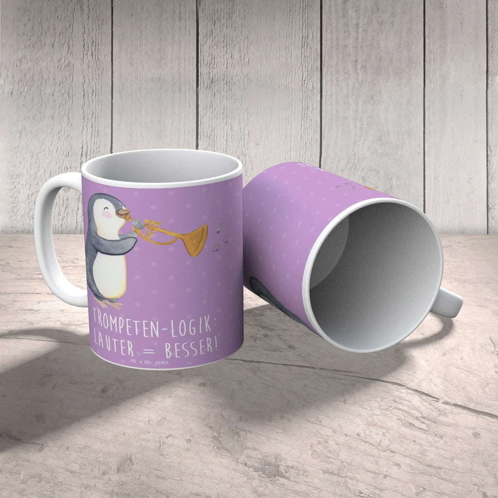 Mug Trompeten-Logik: Lauter = Besser! Tasse mit Motiven, Geschenktasse, Kaffeetasse, Porzellantasse, Teetasse, Keramiktasse, Tasse, Bürotasse, Tasse mit Zitaten, Instrumente, Geschenke Musiker, Musikliebhaber
