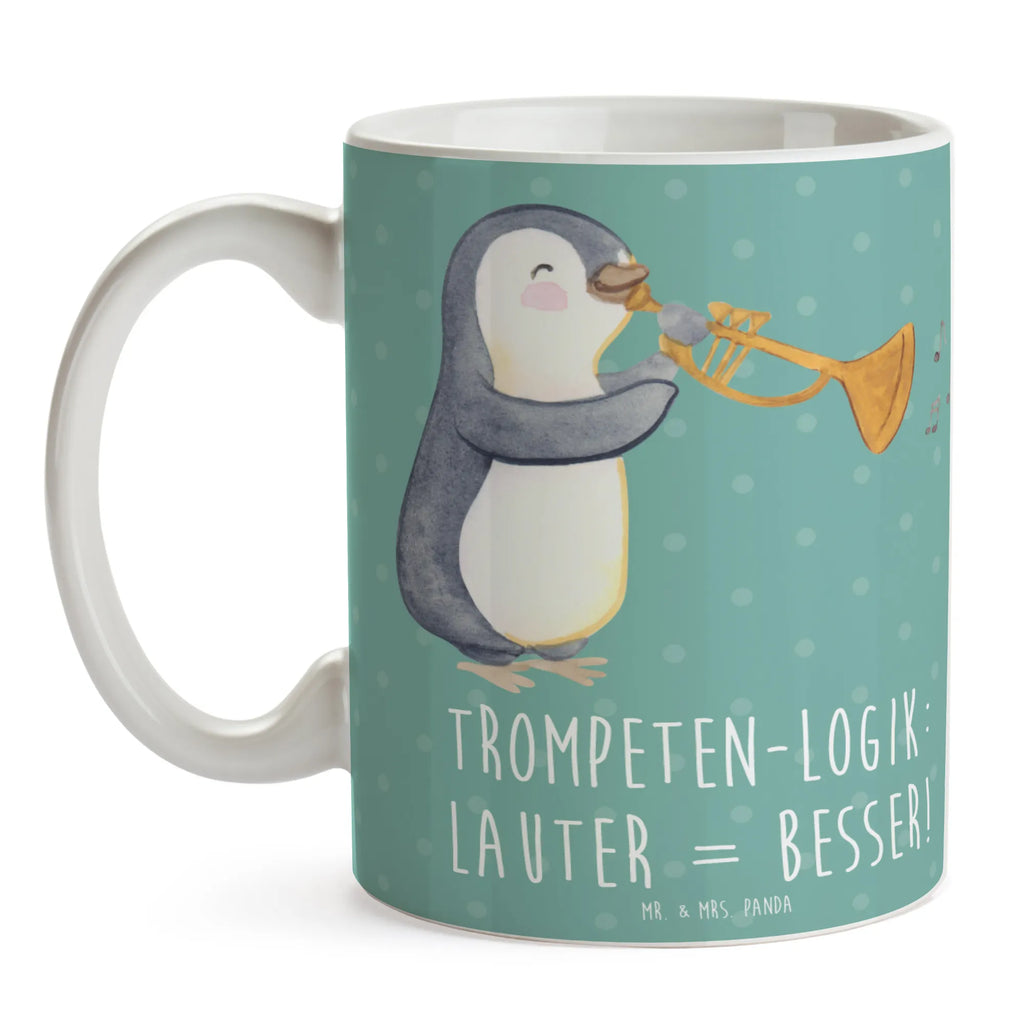 Mug Trompeten-Logik: Lauter = Besser! Tasse mit Motiven, Geschenktasse, Kaffeetasse, Porzellantasse, Teetasse, Keramiktasse, Tasse, Bürotasse, Tasse mit Zitaten, Instrumente, Geschenke Musiker, Musikliebhaber