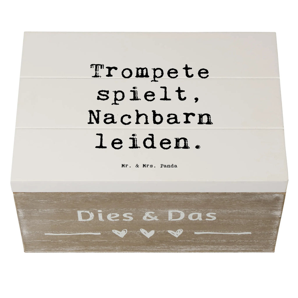 Holzkiste Spruch Trompete Freude Dekokiste, Erinnerungsbox, Schatulle, Truhe, Aufbewahrungsbox, Geschenkdose, Erinnerungskiste, Kiste, Schatzkiste, Holzkiste, XXL, Geschenkbox, Instrumente, Geschenke Musiker, Musikliebhaber