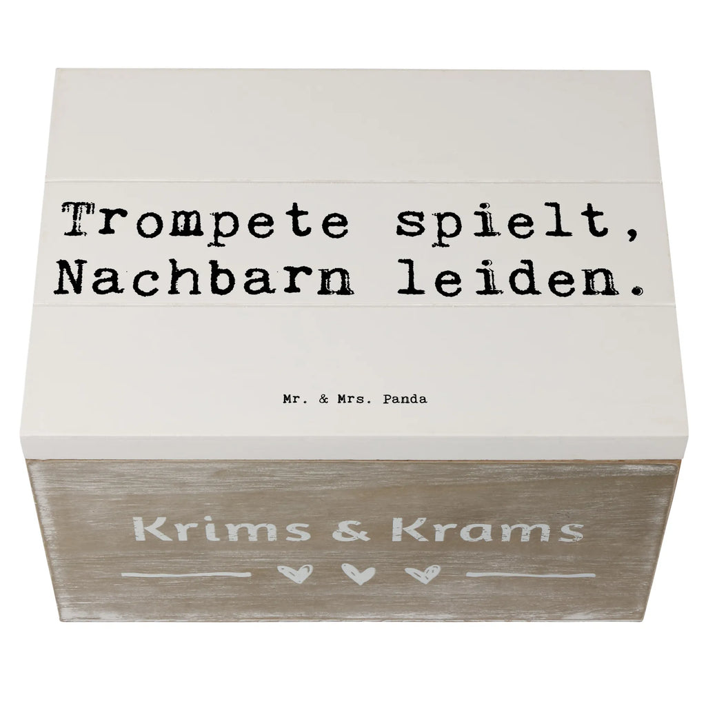 Holzkiste Spruch Trompete Freude Dekokiste, Erinnerungsbox, Schatulle, Truhe, Aufbewahrungsbox, Geschenkdose, Erinnerungskiste, Kiste, Schatzkiste, Holzkiste, XXL, Geschenkbox, Instrumente, Geschenke Musiker, Musikliebhaber