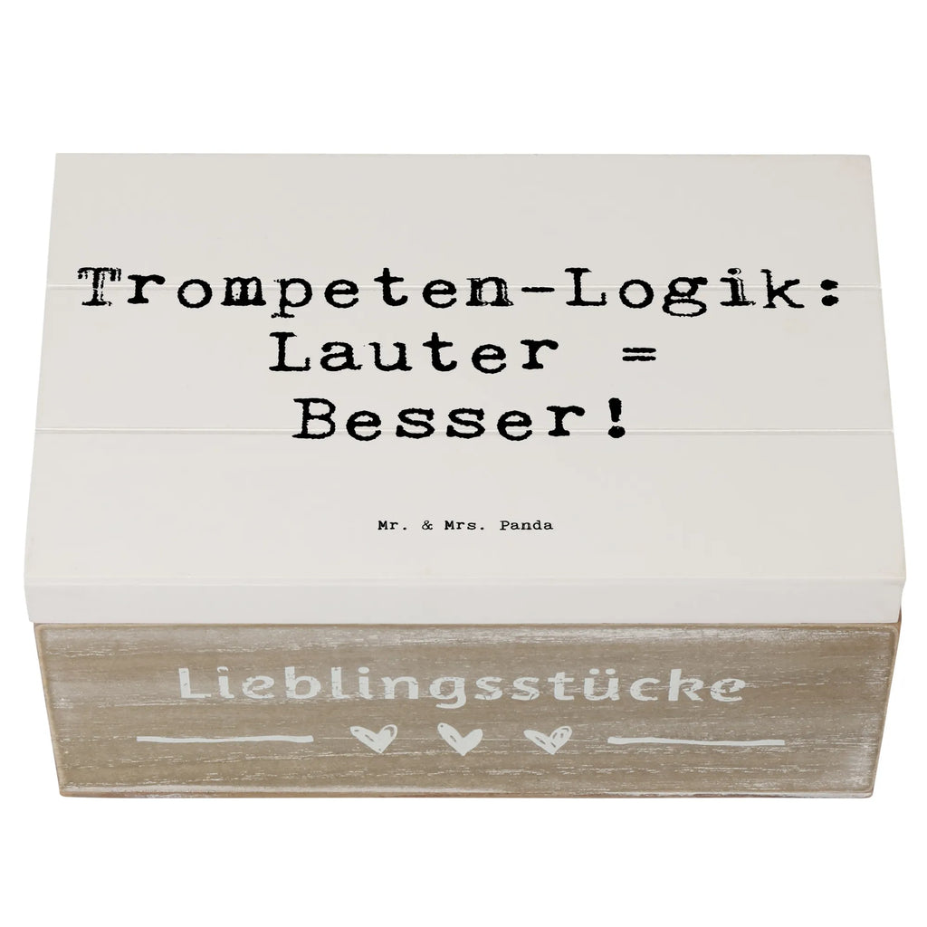Holzkiste Spruch Trompeten Weisheit Geschenkdose, Schatulle, Kiste, Dekokiste, XXL, Holzkiste, Truhe, Schatzkiste, Erinnerungskiste, Erinnerungsbox, Geschenkbox, Aufbewahrungsbox, Instrumente, Geschenke Musiker, Musikliebhaber