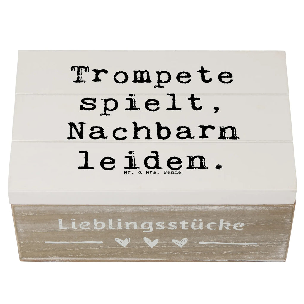 Holzkiste Spruch Trompete Freude Dekokiste, Erinnerungsbox, Schatulle, Truhe, Aufbewahrungsbox, Geschenkdose, Erinnerungskiste, Kiste, Schatzkiste, Holzkiste, XXL, Geschenkbox, Instrumente, Geschenke Musiker, Musikliebhaber