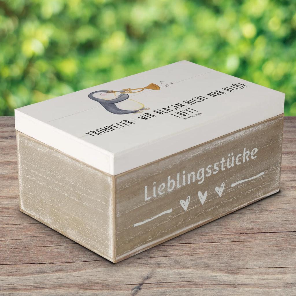 Holzkiste Trompete Kunst Schatulle, Truhe, Holzkiste, Aufbewahrungsbox, Schatzkiste, Erinnerungsbox, Dekokiste, Kiste, XXL, Geschenkbox, Geschenkdose, Erinnerungskiste, Instrumente, Geschenke Musiker, Musikliebhaber