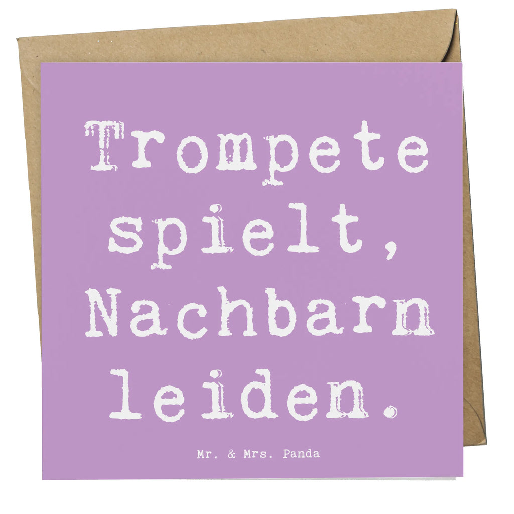 Deluxe Karte Spruch Trompete Freude Glückwunschkarte, Grußkarte, Hochzeitskarte, Karte, Klappkarte, Geburtstagskarte, Hochwertige Klappkarte, Hochwertige Grußkarte, Einladungskarte, Instrumente, Geschenke Musiker, Musikliebhaber