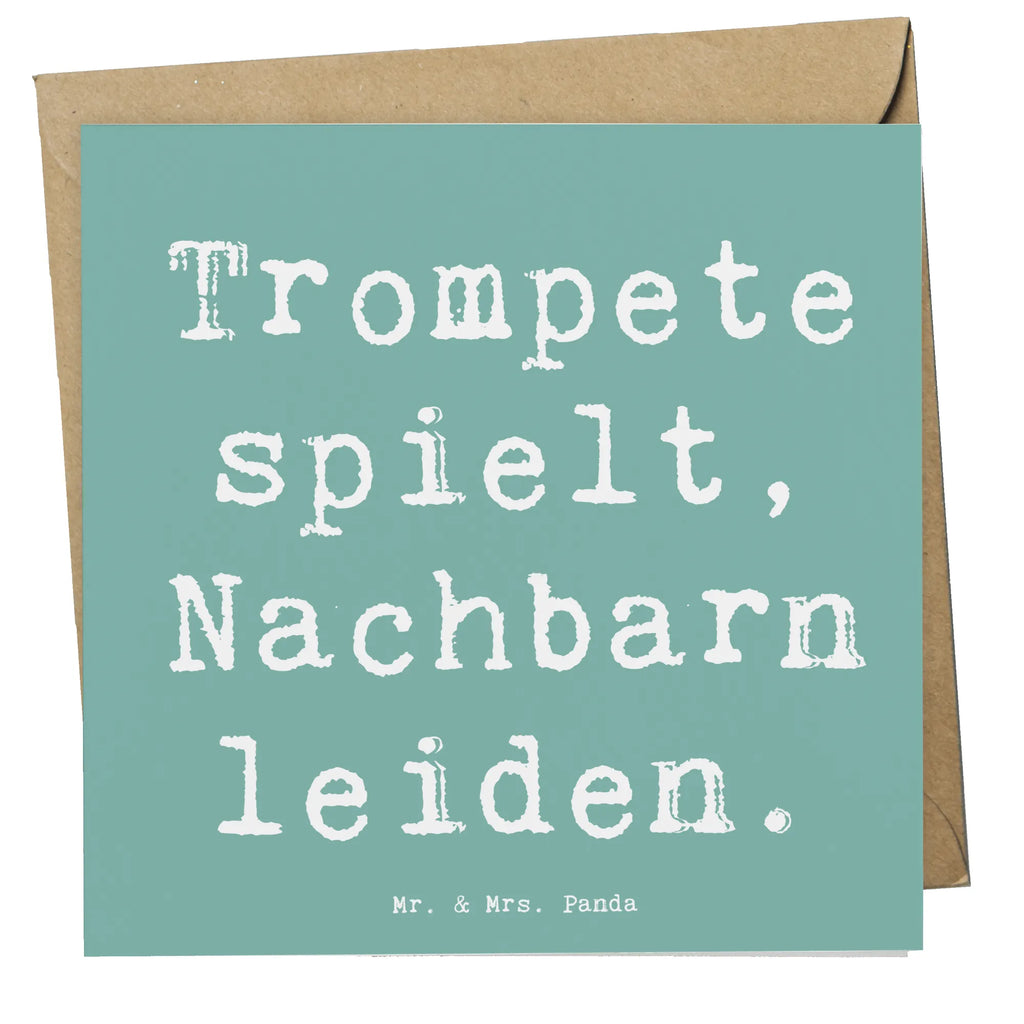 Deluxe Karte Spruch Trompete Freude Glückwunschkarte, Grußkarte, Hochzeitskarte, Karte, Klappkarte, Geburtstagskarte, Hochwertige Klappkarte, Hochwertige Grußkarte, Einladungskarte, Instrumente, Geschenke Musiker, Musikliebhaber