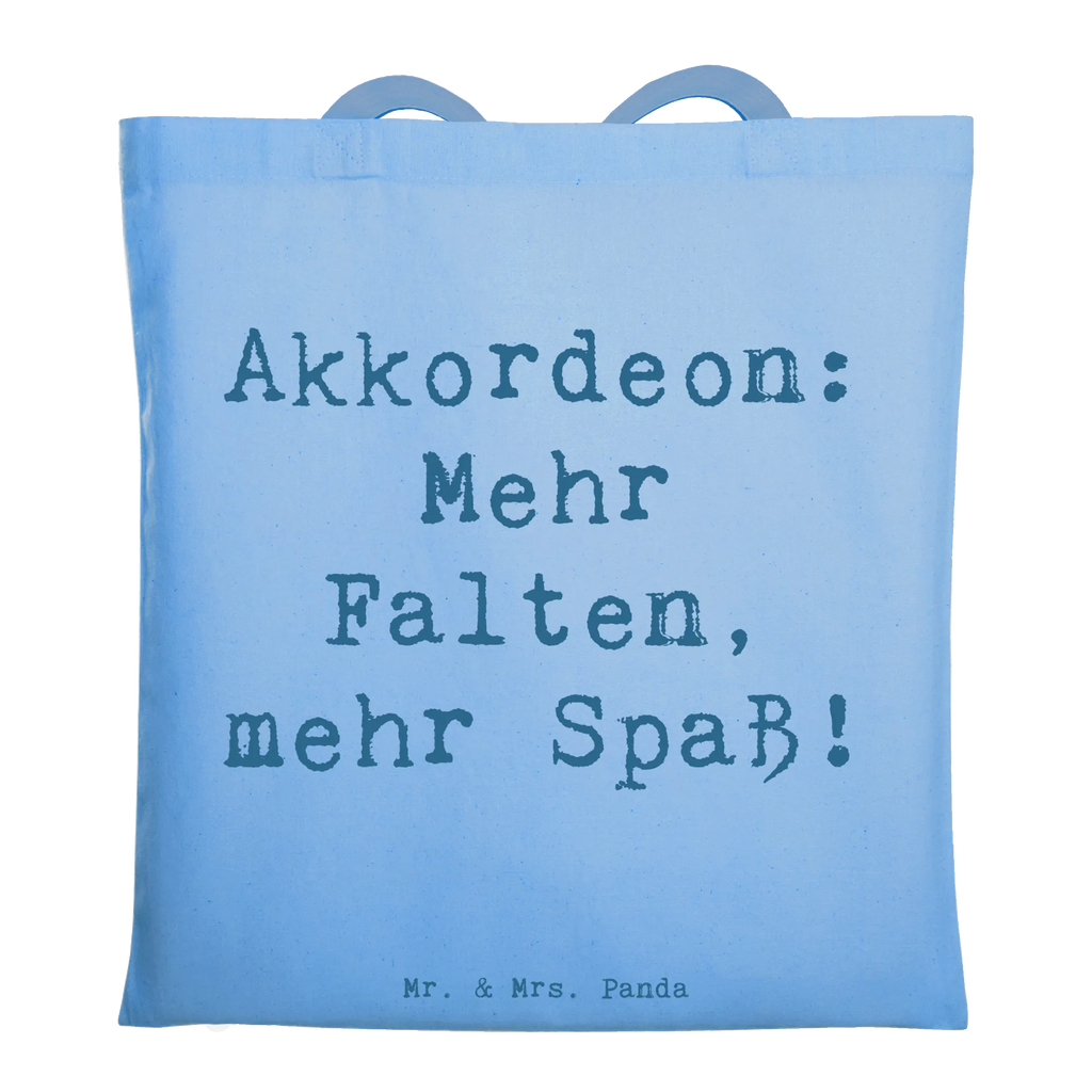 Tote bag Saying Akkordeon: Mehr Falten, mehr Spaß! Laptoptasche, Einkaufstasche, Jutebeutel, Tragetasche, Jutetasche, Einkaufstüte, Umhängetasche, Tasche, Beutel, Beuteltasche, Badetasche, Shopper, Stoffbeutel, Stofftasche, Strandtasche, Schultertasche, Instrumente, Geschenke Musiker, Musikliebhaber