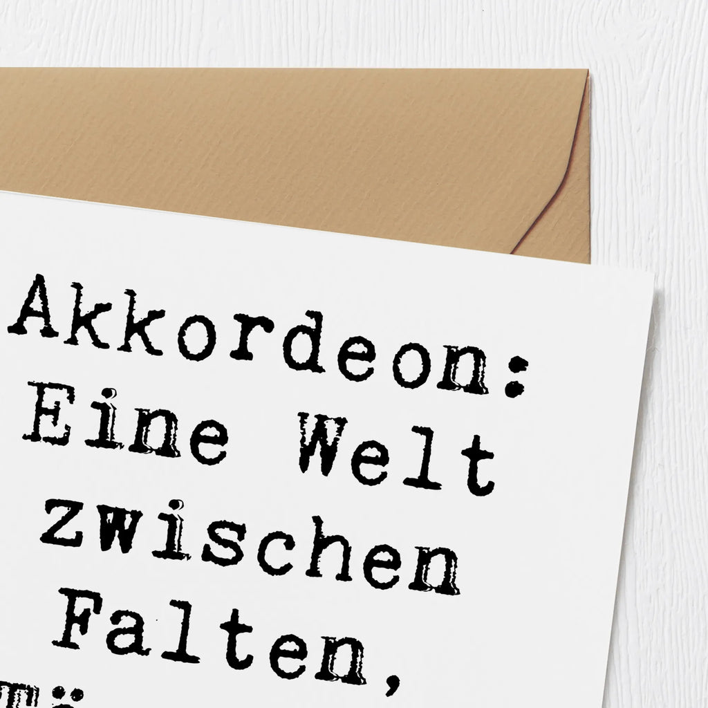 Deluxe Karte Spruch Akkordeon: Eine Welt zwischen Falten, Tönen und Geschichten. Grußkarte, Klappkarte, Hochzeitskarte, Karte, Hochwertige Grußkarte, Geburtstagskarte, Einladungskarte, Glückwunschkarte, Hochwertige Klappkarte, Instrumente, Geschenke Musiker, Musikliebhaber
