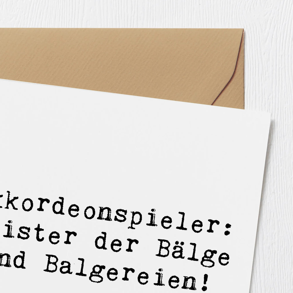 Deluxe Karte Spruch Akkordeonmeister Karte, Glückwunschkarte, Hochzeitskarte, Hochwertige Grußkarte, Grußkarte, Einladungskarte, Klappkarte, Geburtstagskarte, Hochwertige Klappkarte, Instrumente, Geschenke Musiker, Musikliebhaber