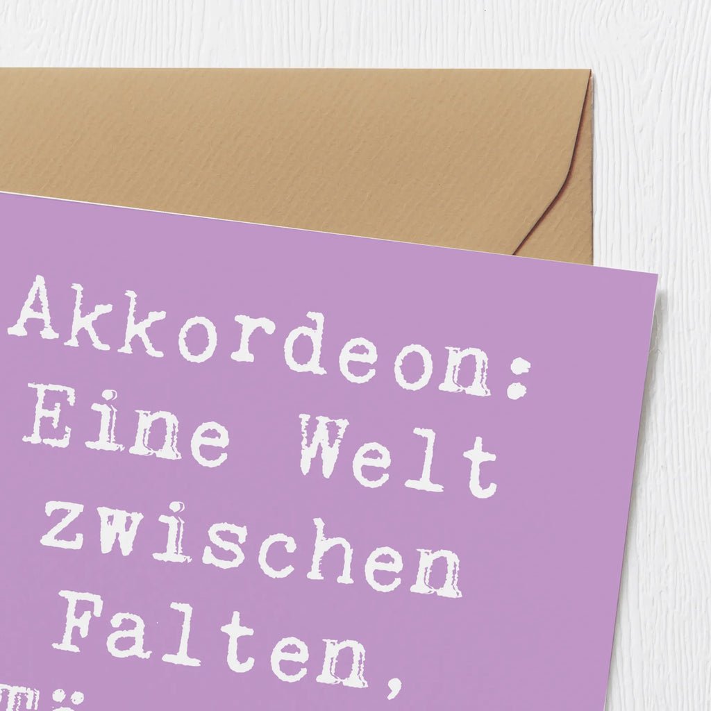 Deluxe Karte Spruch Akkordeon: Eine Welt zwischen Falten, Tönen und Geschichten. Grußkarte, Klappkarte, Hochzeitskarte, Karte, Hochwertige Grußkarte, Geburtstagskarte, Einladungskarte, Glückwunschkarte, Hochwertige Klappkarte, Instrumente, Geschenke Musiker, Musikliebhaber