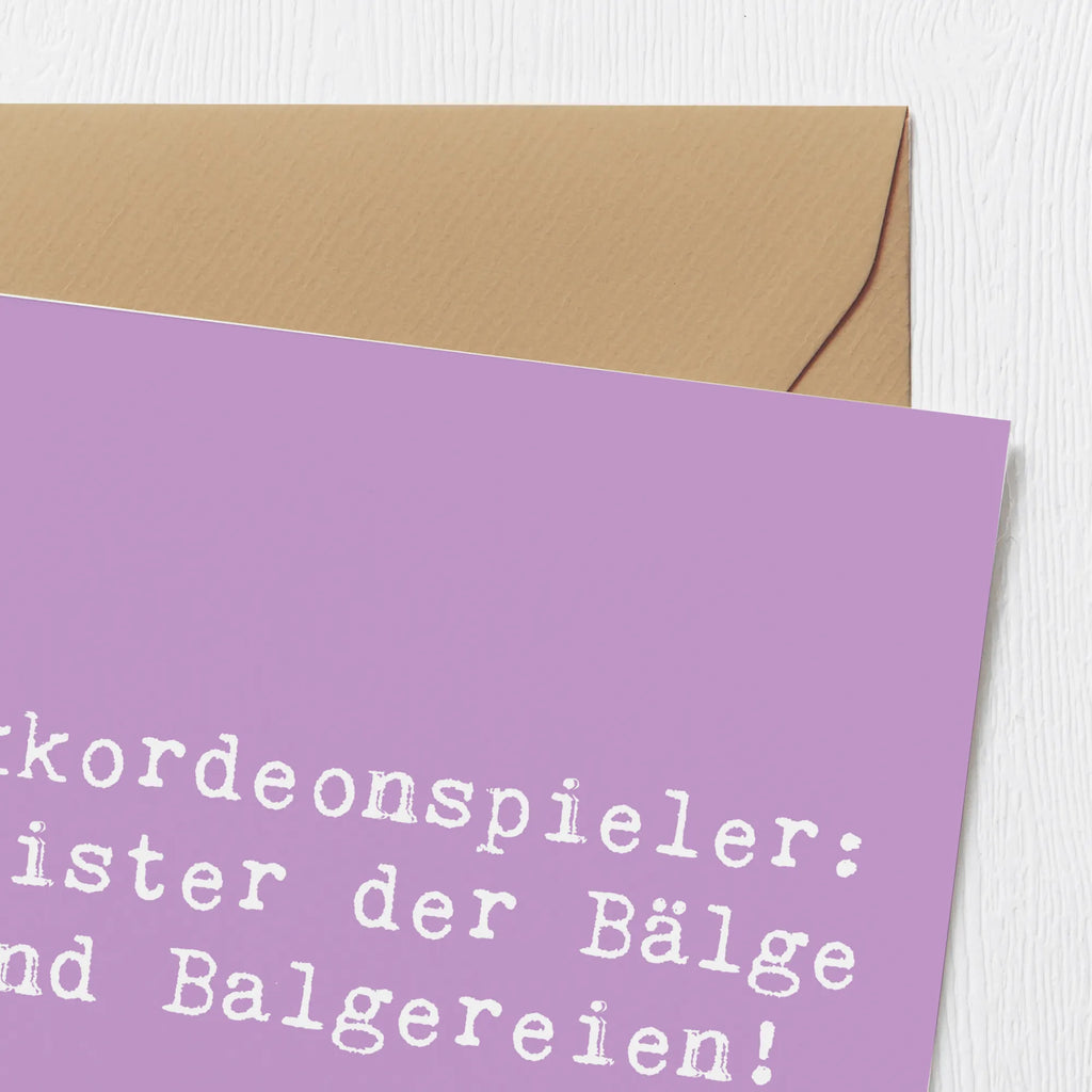 Deluxe Karte Spruch Akkordeonmeister Karte, Glückwunschkarte, Hochzeitskarte, Hochwertige Grußkarte, Grußkarte, Einladungskarte, Klappkarte, Geburtstagskarte, Hochwertige Klappkarte, Instrumente, Geschenke Musiker, Musikliebhaber