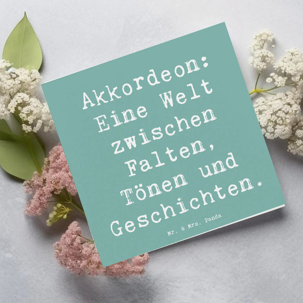 Deluxe Karte Spruch Akkordeon: Eine Welt zwischen Falten, Tönen und Geschichten. Grußkarte, Klappkarte, Hochzeitskarte, Karte, Hochwertige Grußkarte, Geburtstagskarte, Einladungskarte, Glückwunschkarte, Hochwertige Klappkarte, Instrumente, Geschenke Musiker, Musikliebhaber