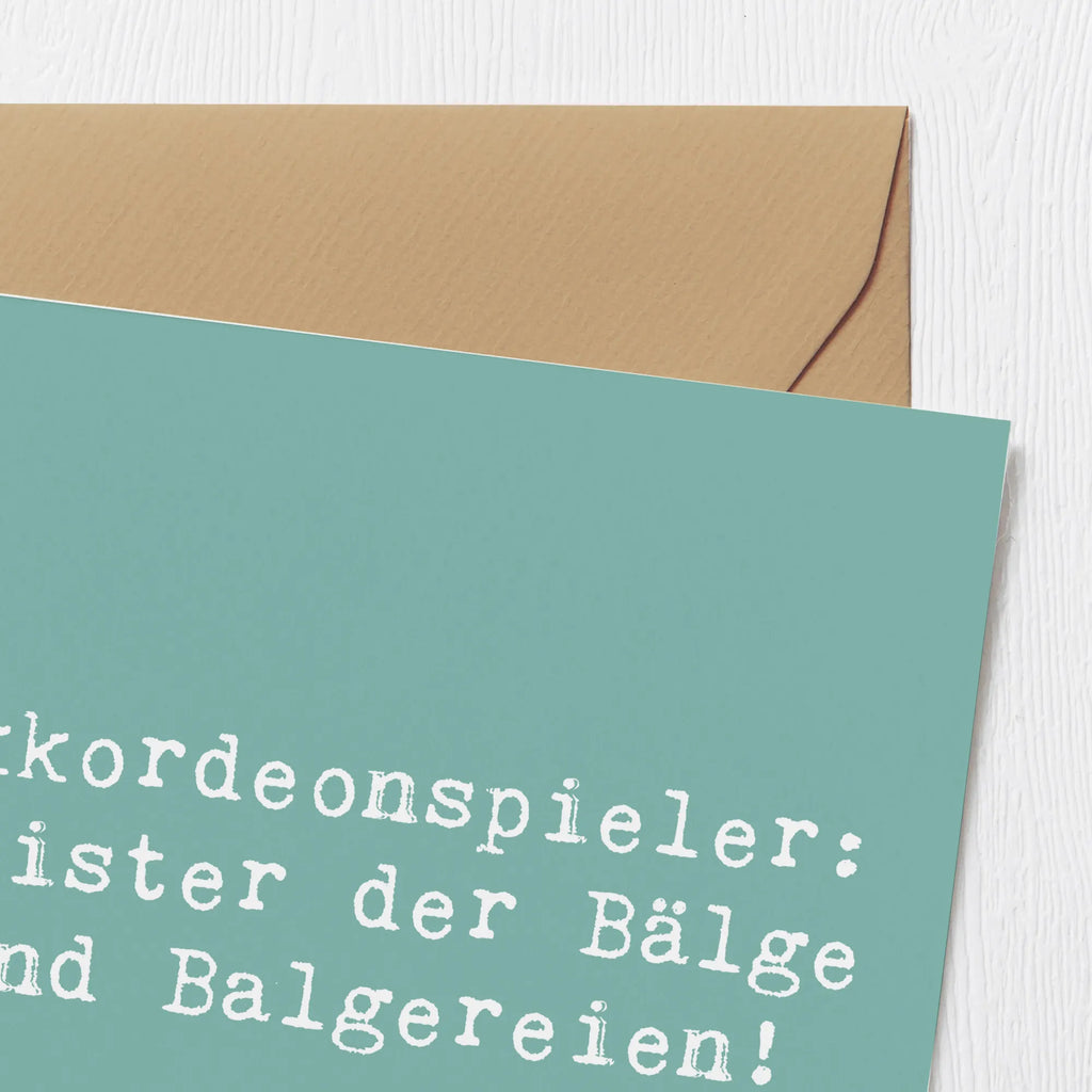 Deluxe Karte Spruch Akkordeonmeister Karte, Glückwunschkarte, Hochzeitskarte, Hochwertige Grußkarte, Grußkarte, Einladungskarte, Klappkarte, Geburtstagskarte, Hochwertige Klappkarte, Instrumente, Geschenke Musiker, Musikliebhaber