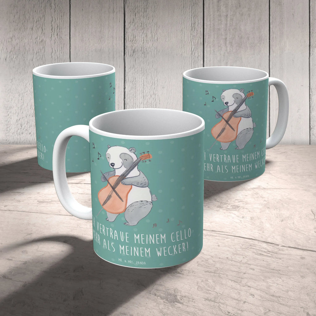 Tasse Cello Vertrauen Bürotasse, Keramiktasse, Teetasse, Kaffeetasse, Tasse mit Motiven, Porzellantasse, Geschenktasse, Tasse, Tasse mit Zitaten, Instrumente, Geschenke Musiker, Musikliebhaber