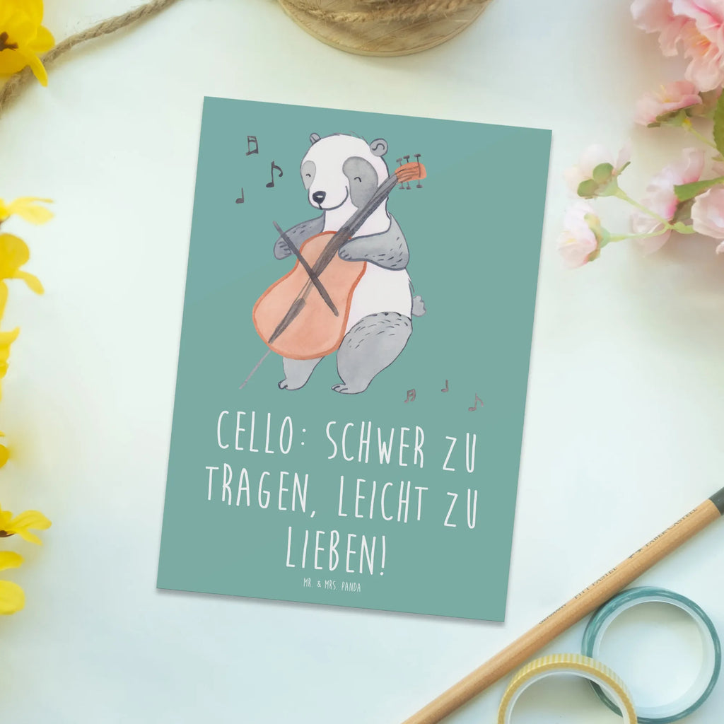 Postcard Cello: Schwer zu tragen, leicht zu lieben! Einladungskarte, Geburtstagskarte, Postkarte, Karte, Einladung Geburtstag, Einladungskarten Geburtstag, Ansichtskarten, Geschenkkarte, Ansichtskarte, Einladung, Dankeskarte, Grußkarte, Instrumente, Geschenke Musiker, Musikliebhaber