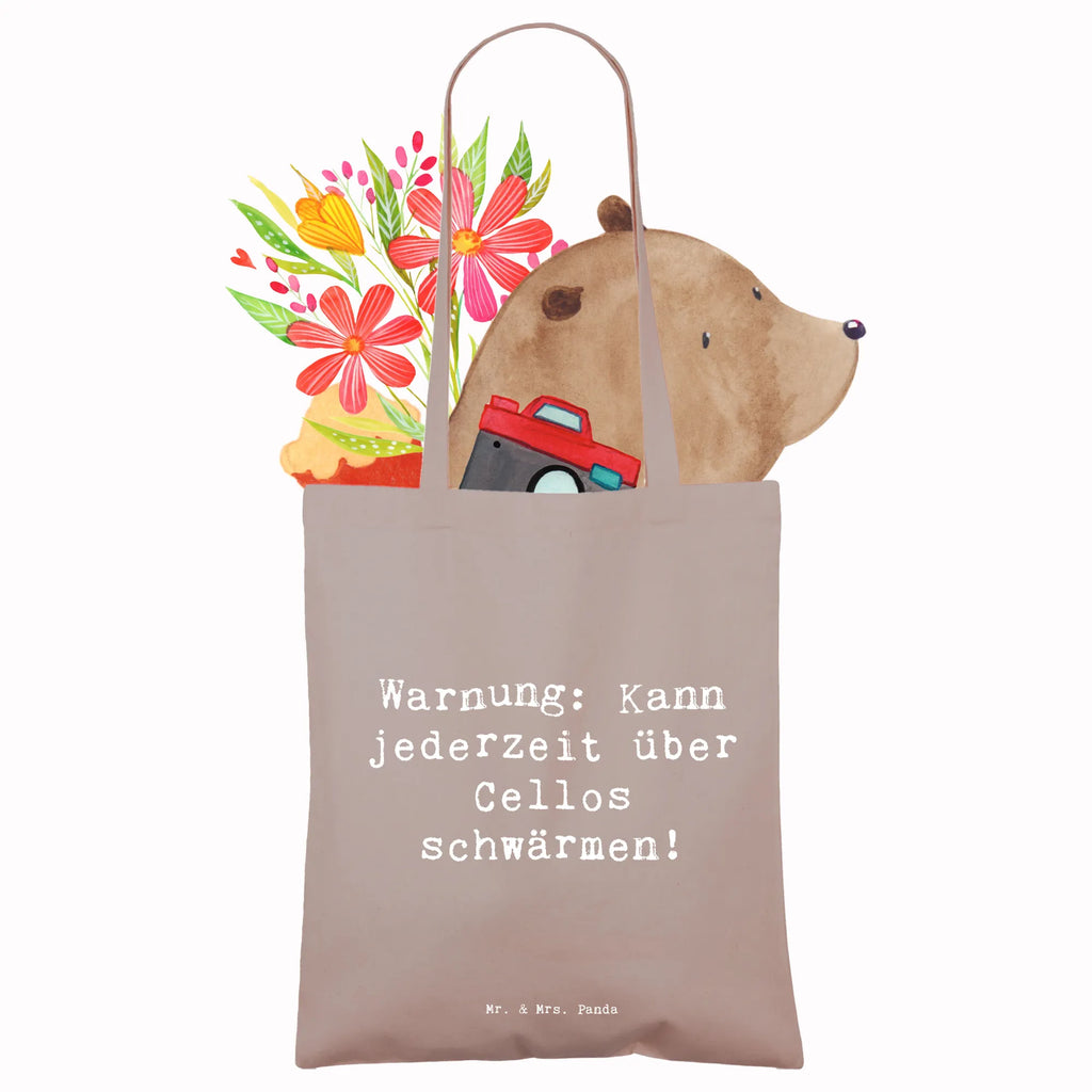 Tragetasche Warnung: Kann jederzeit über Cellos schwärmen - Cello Begeisterung Beuteltasche, Beutel, Einkaufstasche, Jutebeutel, Stoffbeutel, Tasche, Shopper, Umhängetasche, Strandtasche, Schultertasche, Stofftasche, Tragetasche, Badetasche, Jutetasche, Einkaufstüte, Laptoptasche, Instrumente, Geschenke Musiker, Musikliebhaber