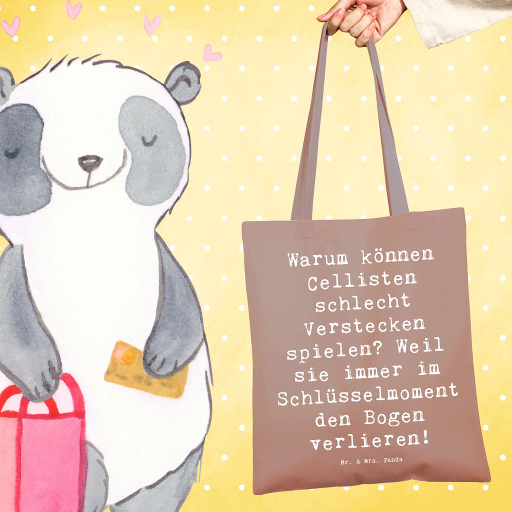 Tote bag Saying Warum können Cellisten schlecht Verstecken spielen? Weil sie immer im Schlüsselmoment den Bogen verlieren! Beuteltasche, Beutel, Einkaufstasche, Jutebeutel, Stoffbeutel, Tasche, Shopper, Umhängetasche, Strandtasche, Schultertasche, Stofftasche, Tragetasche, Badetasche, Jutetasche, Einkaufstüte, Laptoptasche, Instrumente, Geschenke Musiker, Musikliebhaber