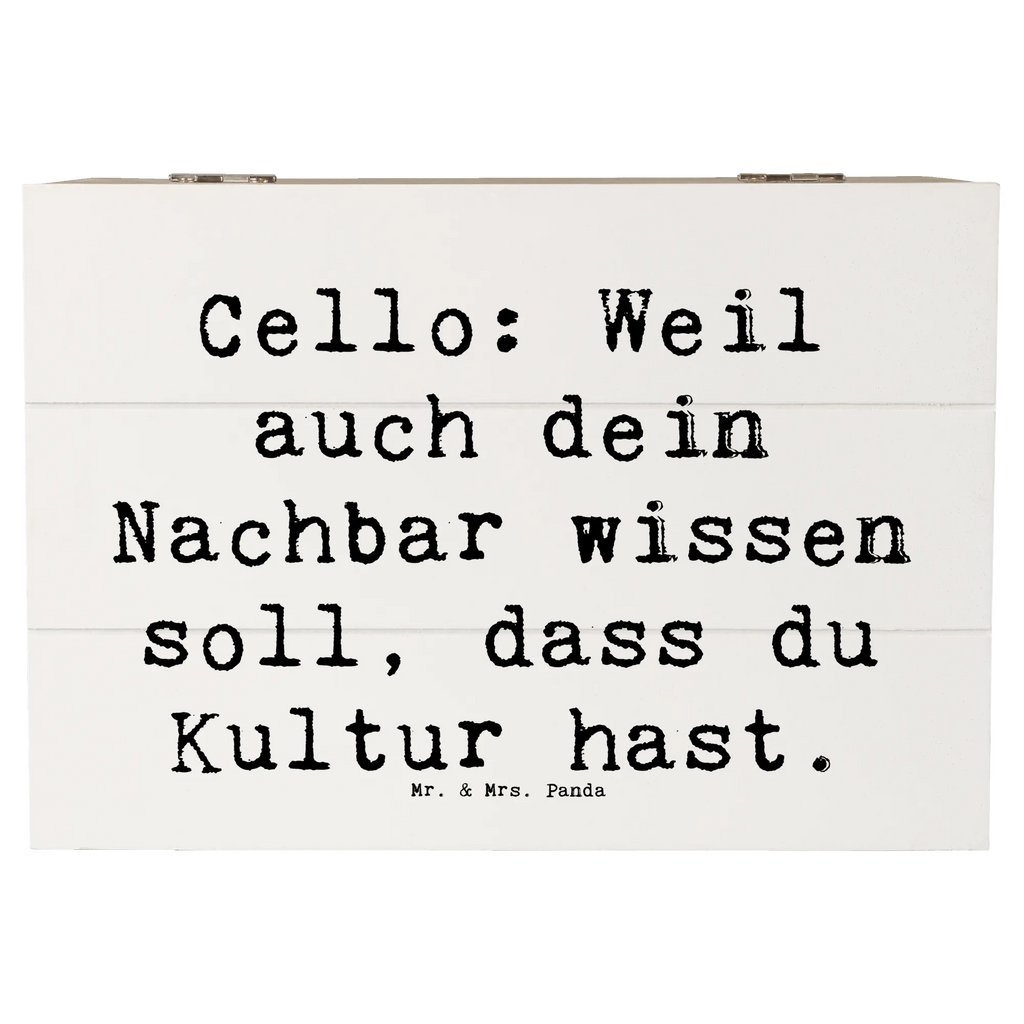 Wooden chest Saying Cello: Weil auch dein Nachbar wissen soll, dass du Kultur hast. Schatulle, Kiste, Schatzkiste, Geschenkdose, Erinnerungskiste, Aufbewahrungsbox, Truhe, Geschenkbox, Erinnerungsbox, Dekokiste, Holzkiste, XXL, Instrumente, Geschenke Musiker, Musikliebhaber