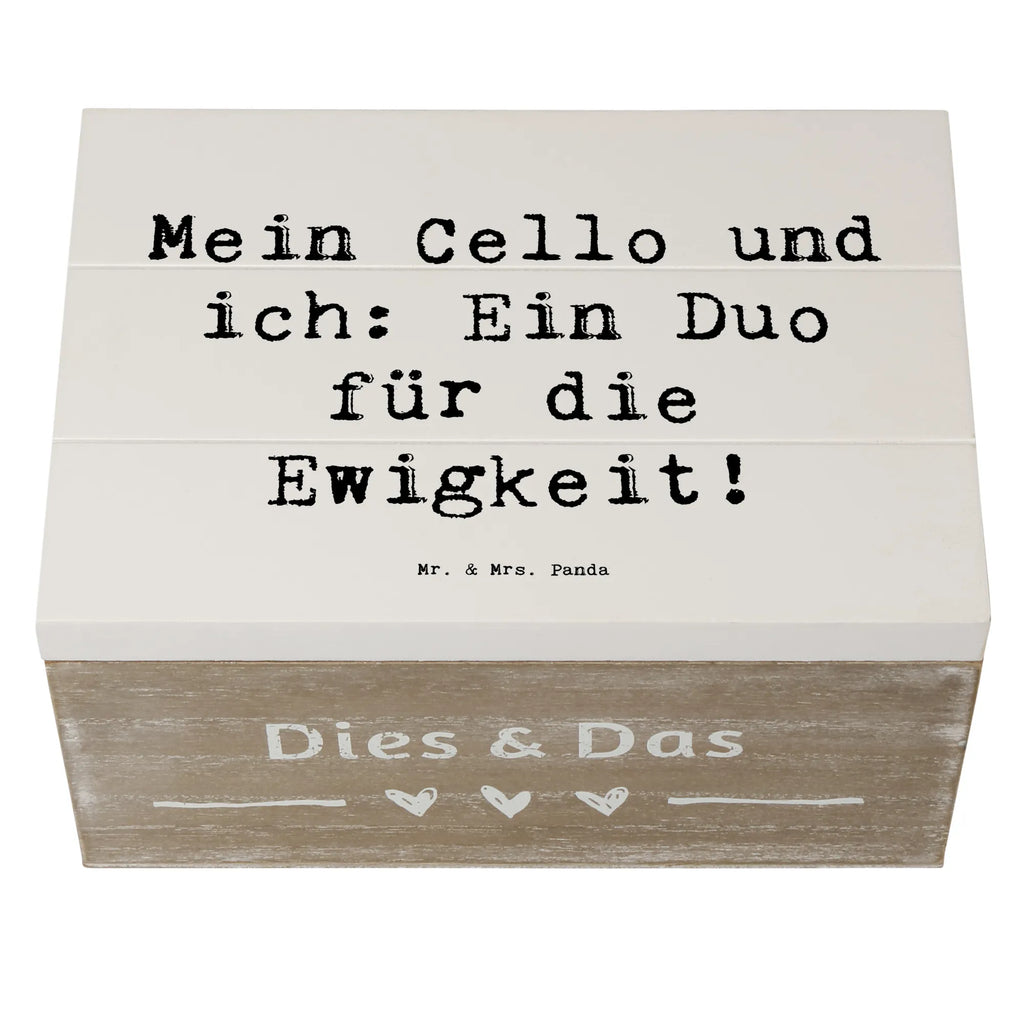 Wooden chest Saying Mein Cello und ich: Ein Duo für die Ewigkeit! Schatulle, Schatzkiste, Erinnerungsbox, Kiste, Erinnerungskiste, XXL, Geschenkdose, Dekokiste, Truhe, Geschenkbox, Aufbewahrungsbox, Holzkiste, Instrumente, Geschenke Musiker, Musikliebhaber