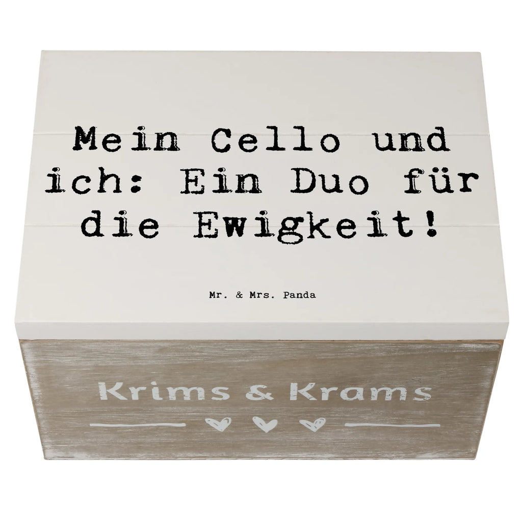 Wooden chest Saying Mein Cello und ich: Ein Duo für die Ewigkeit! Schatulle, Schatzkiste, Erinnerungsbox, Kiste, Erinnerungskiste, XXL, Geschenkdose, Dekokiste, Truhe, Geschenkbox, Aufbewahrungsbox, Holzkiste, Instrumente, Geschenke Musiker, Musikliebhaber