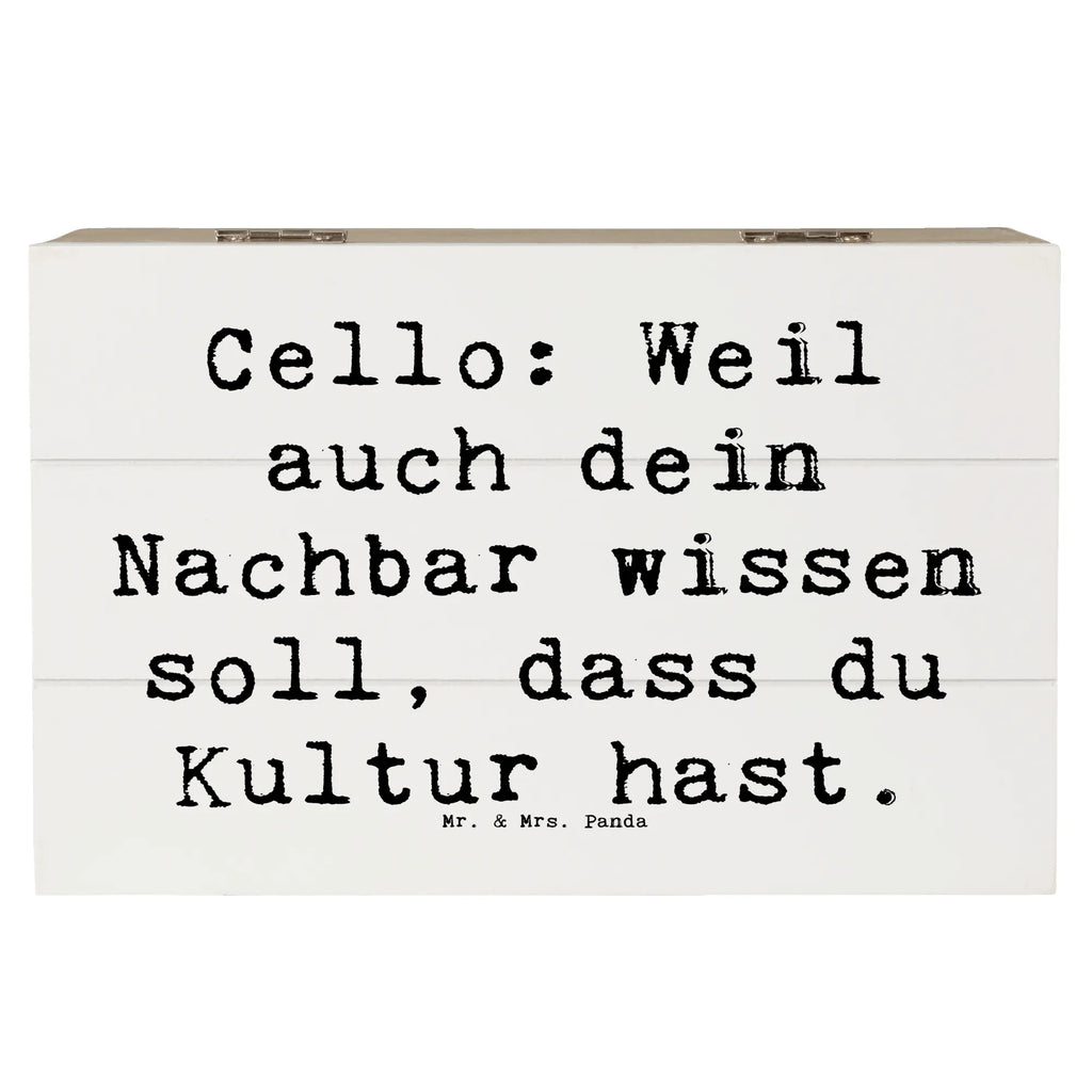 Wooden chest Saying Cello: Weil auch dein Nachbar wissen soll, dass du Kultur hast. Schatulle, Kiste, Schatzkiste, Geschenkdose, Erinnerungskiste, Aufbewahrungsbox, Truhe, Geschenkbox, Erinnerungsbox, Dekokiste, Holzkiste, XXL, Instrumente, Geschenke Musiker, Musikliebhaber