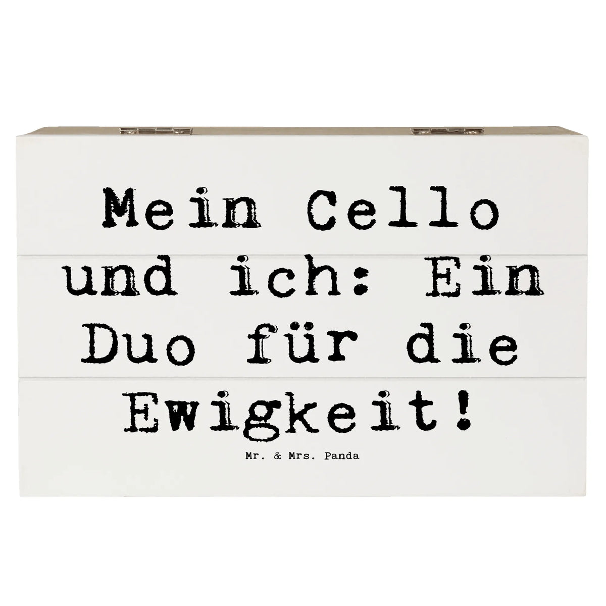 Skrzynia drewniana Przysłowie Mein Cello und ich: Ein Duo für die Ewigkeit! Instrumenty, prezenty dla muzyków, miłośników muzyki