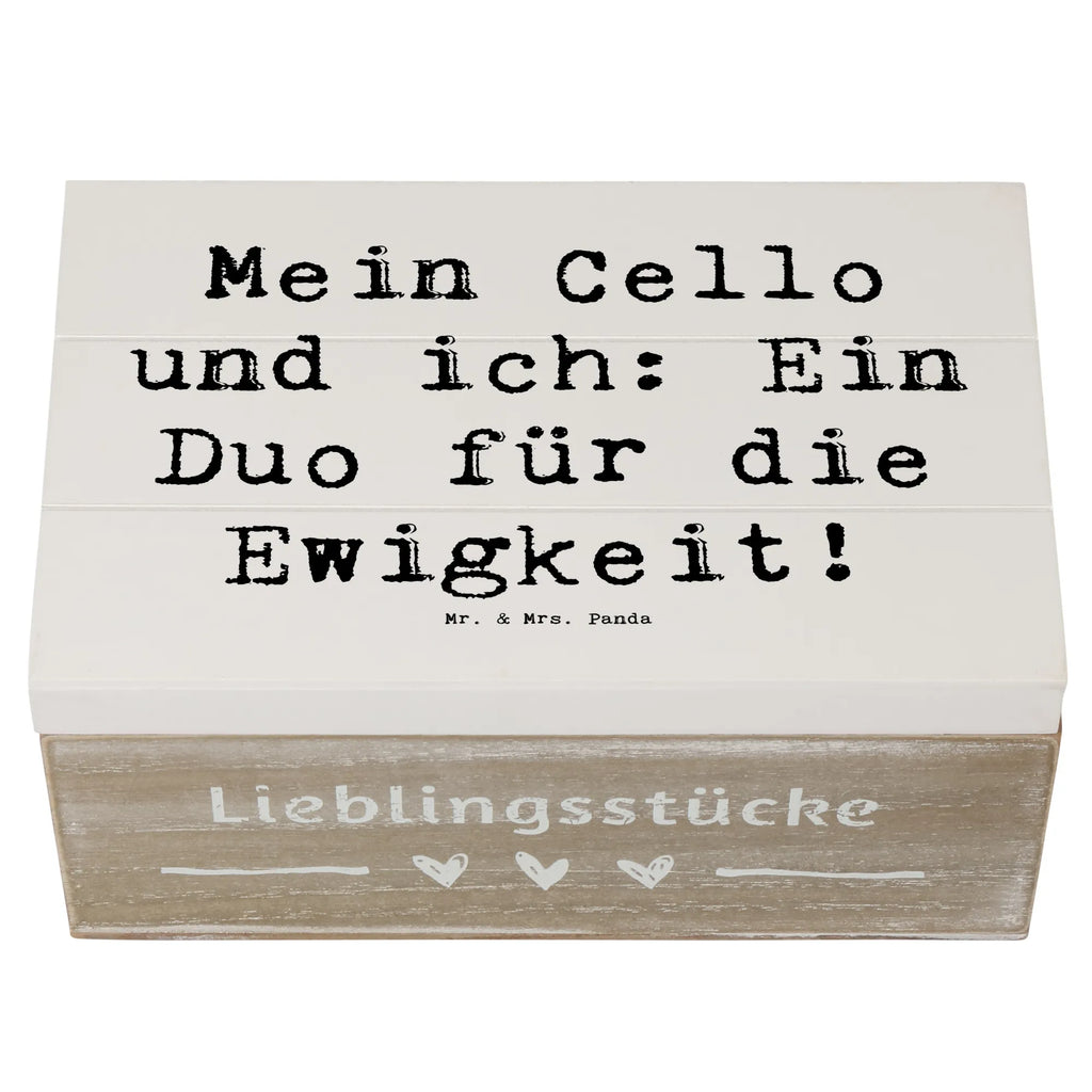 Wooden chest Saying Mein Cello und ich: Ein Duo für die Ewigkeit! Schatulle, Schatzkiste, Erinnerungsbox, Kiste, Erinnerungskiste, XXL, Geschenkdose, Dekokiste, Truhe, Geschenkbox, Aufbewahrungsbox, Holzkiste, Instrumente, Geschenke Musiker, Musikliebhaber