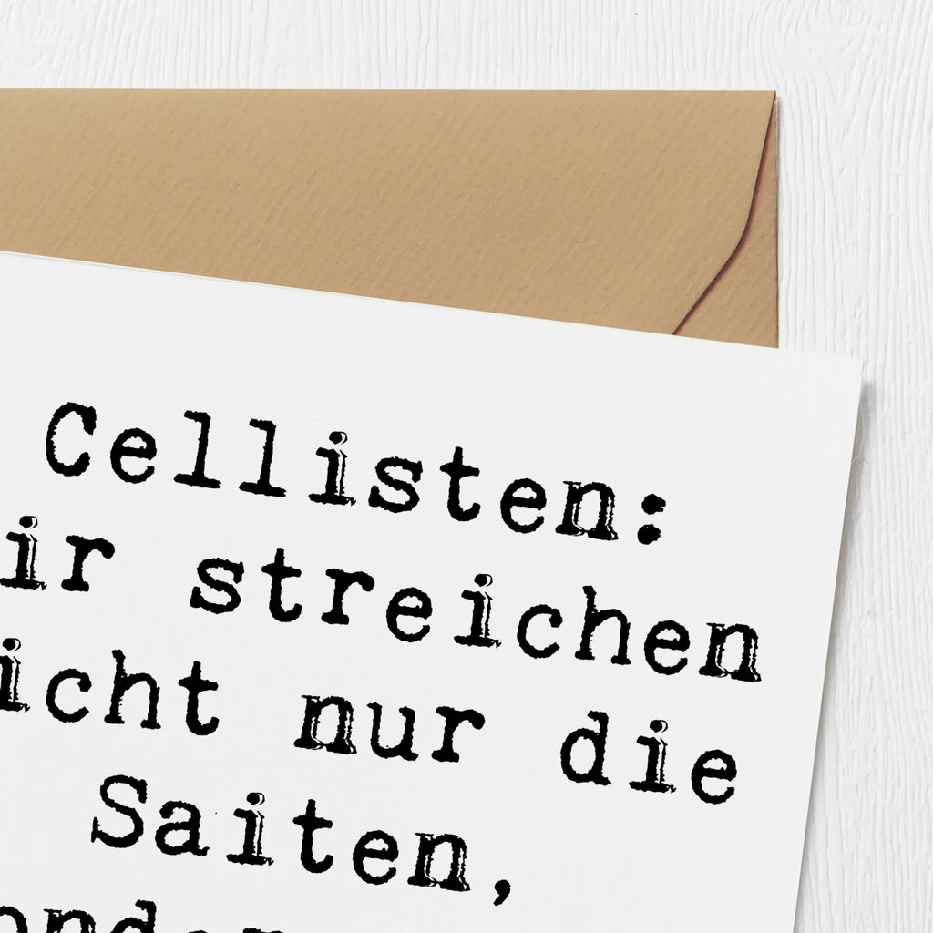Deluxe Karte Spruch Cello Herz Glückwunschkarte, Karte, Einladungskarte, Hochwertige Klappkarte, Hochwertige Grußkarte, Geburtstagskarte, Klappkarte, Hochzeitskarte, Grußkarte, Instrumente, Geschenke Musiker, Musikliebhaber