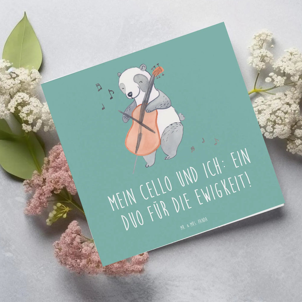 Deluxe Card Mein Cello und ich: Ein Duo für die Ewigkeit! Einladungskarte, Hochzeitskarte, Karte, Hochwertige Klappkarte, Grußkarte, Klappkarte, Geburtstagskarte, Hochwertige Grußkarte, Glückwunschkarte, Instrumente, Geschenke Musiker, Musikliebhaber