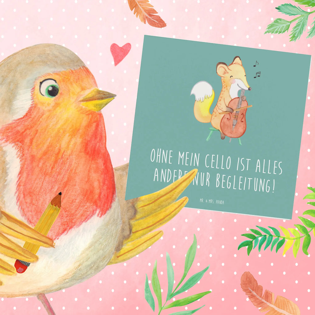 Deluxe Card Ohne mein Cello ist alles andere nur Begleitung! Geburtstagskarte, Hochzeitskarte, Hochwertige Grußkarte, Klappkarte, Karte, Glückwunschkarte, Einladungskarte, Grußkarte, Hochwertige Klappkarte, Instrumente, Geschenke Musiker, Musikliebhaber