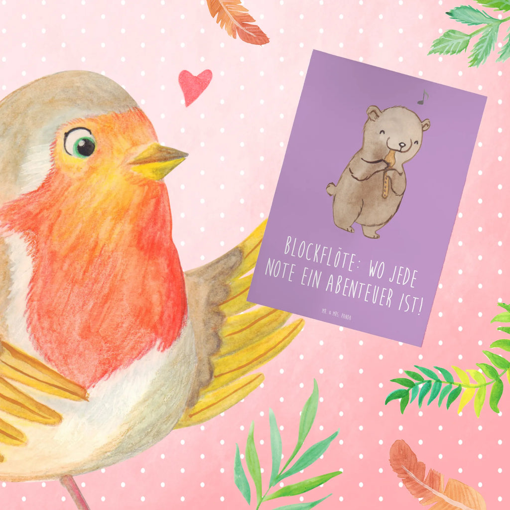 Greetings card Blockflöte: Wo jede Note ein Abenteuer ist! Hochzeitskarte, Einladungskarte, Geburtstagskarte, Ansichtskarten, Klappkarte, Grußkarte, Glückwunschkarte, Karte, Instrumente, Geschenke Musiker, Musikliebhaber