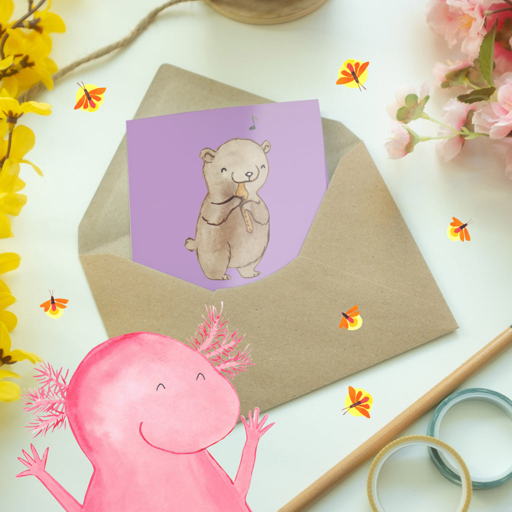 Greetings card Blockflöte: Wo jede Note ein Abenteuer ist! Hochzeitskarte, Einladungskarte, Geburtstagskarte, Ansichtskarten, Klappkarte, Grußkarte, Glückwunschkarte, Karte, Instrumente, Geschenke Musiker, Musikliebhaber