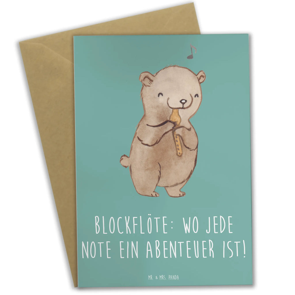 Greetings card Blockflöte: Wo jede Note ein Abenteuer ist! Hochzeitskarte, Einladungskarte, Geburtstagskarte, Ansichtskarten, Klappkarte, Grußkarte, Glückwunschkarte, Karte, Instrumente, Geschenke Musiker, Musikliebhaber
