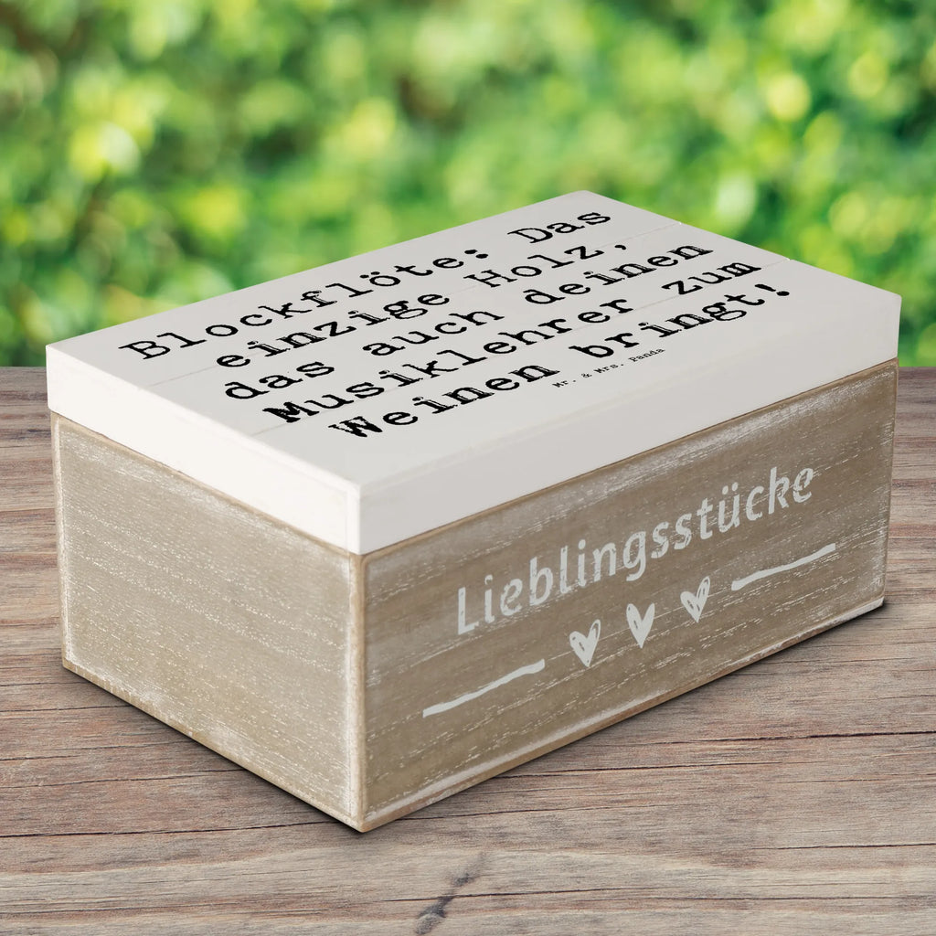Holzkiste Spruch Blockflöte Humor XXL, Aufbewahrungsbox, Geschenkdose, Geschenkbox, Erinnerungskiste, Truhe, Schatzkiste, Holzkiste, Erinnerungsbox, Dekokiste, Kiste, Schatulle, Instrumente, Geschenke Musiker, Musikliebhaber
