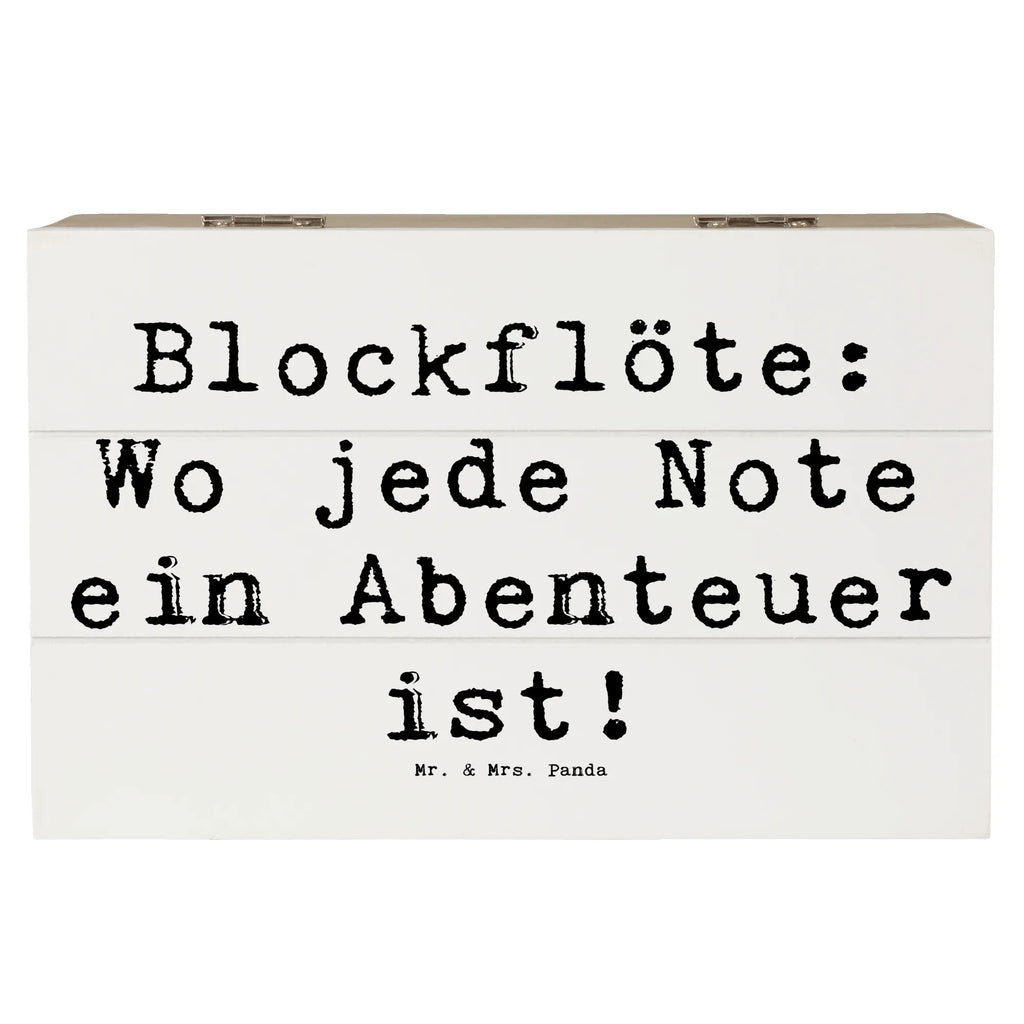 Wooden chest Saying Blockflöte: Wo jede Note ein Abenteuer ist! Erinnerungsbox, Holzkiste, Erinnerungskiste, XXL, Schatzkiste, Geschenkbox, Truhe, Dekokiste, Schatulle, Kiste, Geschenkdose, Aufbewahrungsbox, Instrumente, Geschenke Musiker, Musikliebhaber