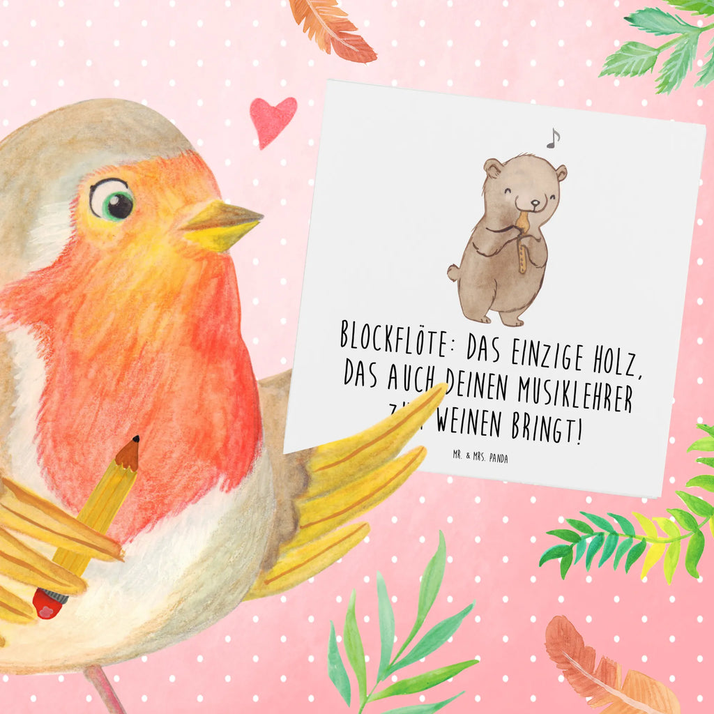 Deluxe Karte Blockflöte Humor Hochwertige Klappkarte, Einladungskarte, Geburtstagskarte, Karte, Hochzeitskarte, Hochwertige Grußkarte, Grußkarte, Glückwunschkarte, Klappkarte, Instrumente, Geschenke Musiker, Musikliebhaber