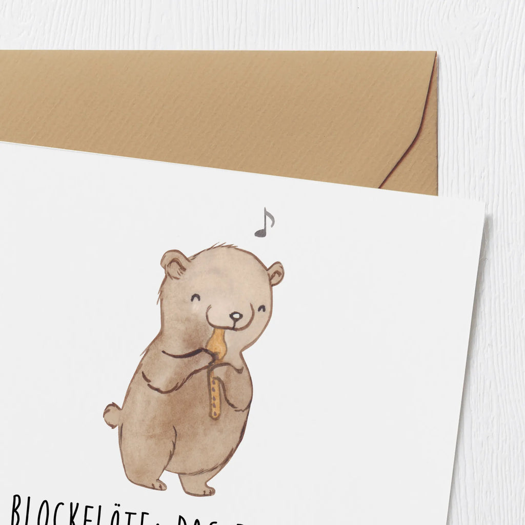 Deluxe Card Blockflöte: Das einzige Instrument, bei dem alle froh sind, wenn du den Ton triffst! Karte, Hochzeitskarte, Grußkarte, Einladungskarte, Glückwunschkarte, Klappkarte, Hochwertige Klappkarte, Geburtstagskarte, Hochwertige Grußkarte, Instrumente, Geschenke Musiker, Musikliebhaber