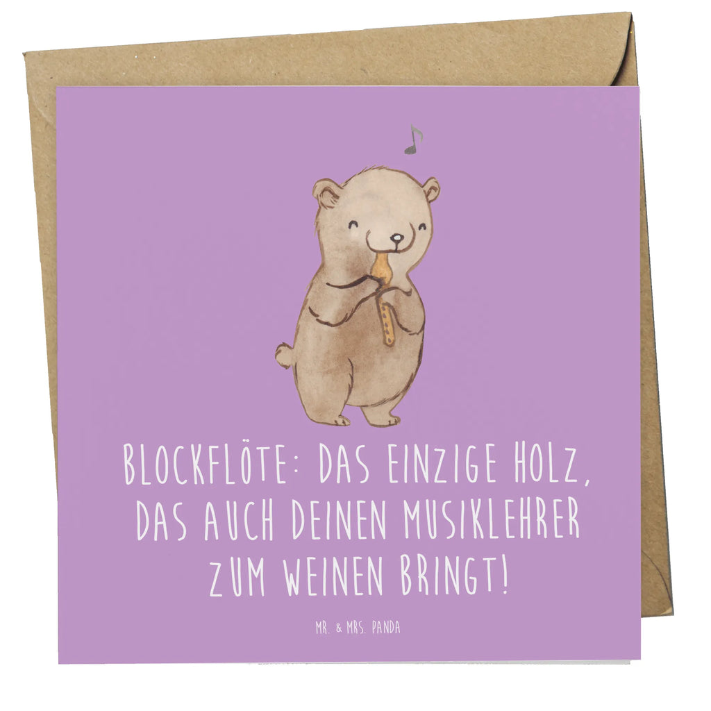 Deluxe Karte Blockflöte Humor Hochwertige Klappkarte, Einladungskarte, Geburtstagskarte, Karte, Hochzeitskarte, Hochwertige Grußkarte, Grußkarte, Glückwunschkarte, Klappkarte, Instrumente, Geschenke Musiker, Musikliebhaber