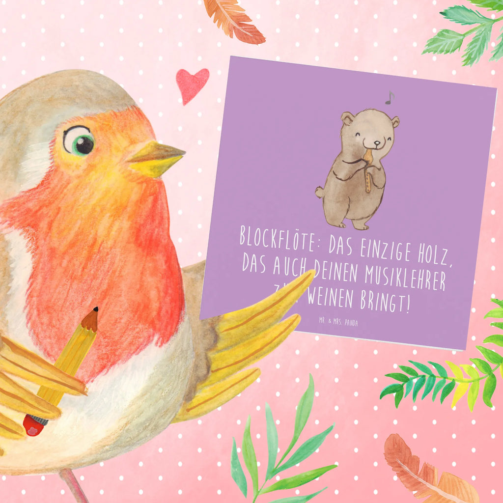 Deluxe Karte Blockflöte Humor Hochwertige Klappkarte, Einladungskarte, Geburtstagskarte, Karte, Hochzeitskarte, Hochwertige Grußkarte, Grußkarte, Glückwunschkarte, Klappkarte, Instrumente, Geschenke Musiker, Musikliebhaber