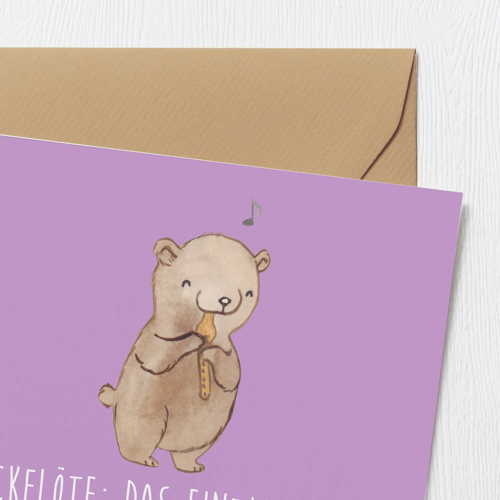 Deluxe Karte Blockflöte Humor Hochwertige Klappkarte, Einladungskarte, Geburtstagskarte, Karte, Hochzeitskarte, Hochwertige Grußkarte, Grußkarte, Glückwunschkarte, Klappkarte, Instrumente, Geschenke Musiker, Musikliebhaber