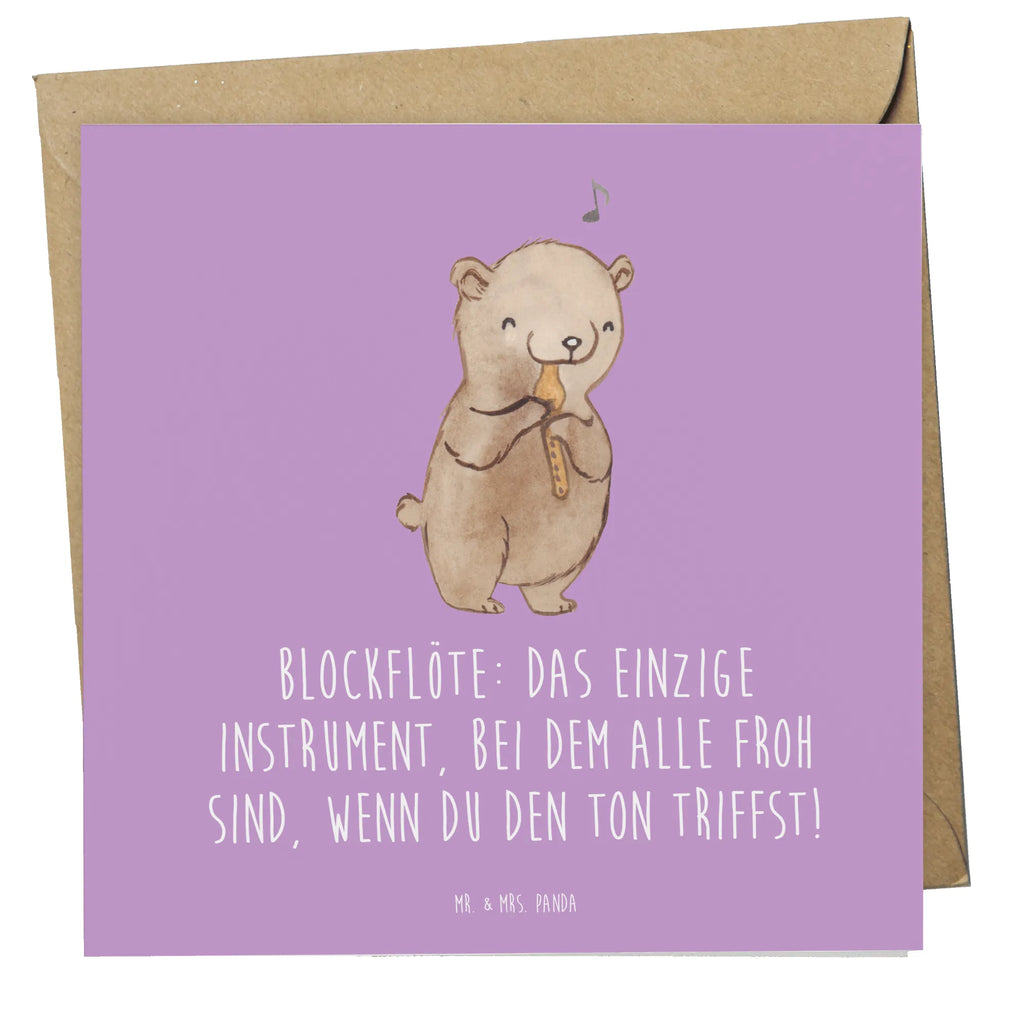 Deluxe Card Blockflöte: Das einzige Instrument, bei dem alle froh sind, wenn du den Ton triffst! Karte, Hochzeitskarte, Grußkarte, Einladungskarte, Glückwunschkarte, Klappkarte, Hochwertige Klappkarte, Geburtstagskarte, Hochwertige Grußkarte, Instrumente, Geschenke Musiker, Musikliebhaber