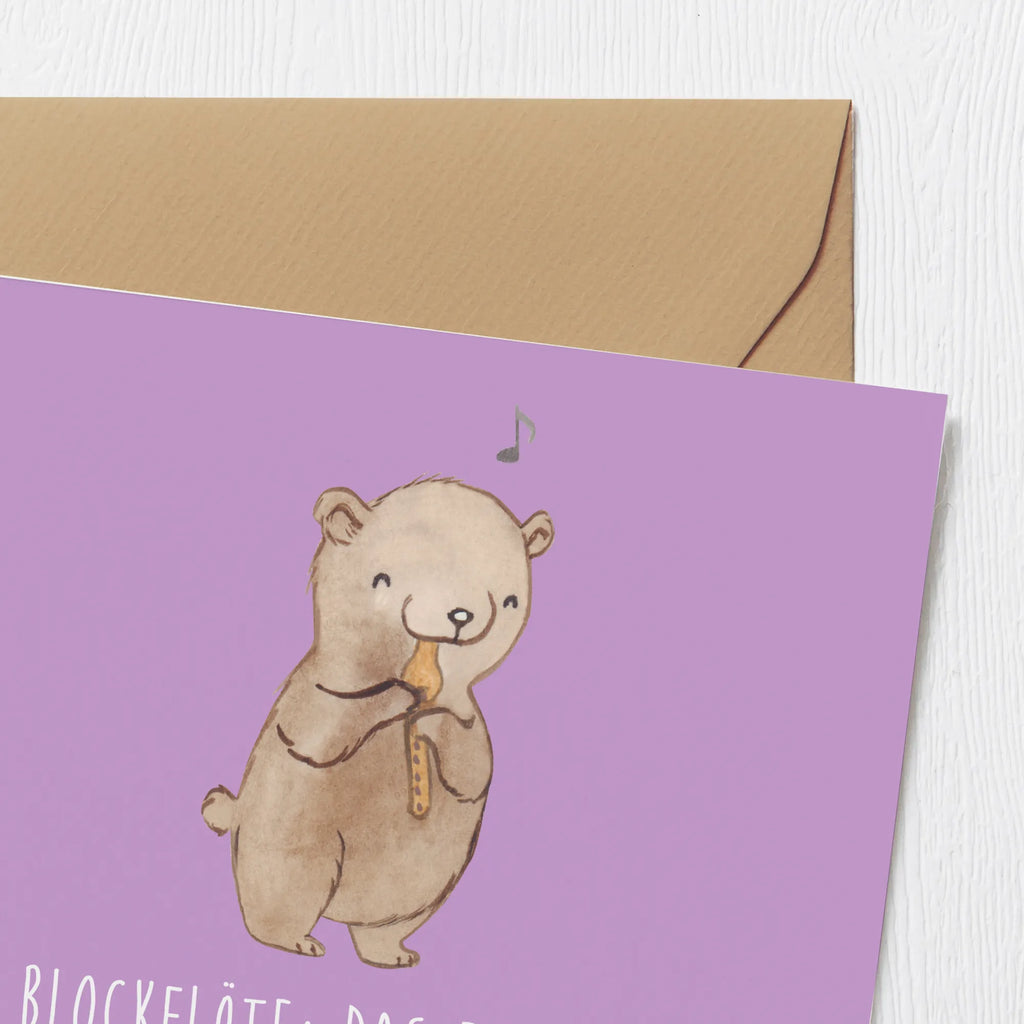 Deluxe Card Blockflöte: Das einzige Instrument, bei dem alle froh sind, wenn du den Ton triffst! Karte, Hochzeitskarte, Grußkarte, Einladungskarte, Glückwunschkarte, Klappkarte, Hochwertige Klappkarte, Geburtstagskarte, Hochwertige Grußkarte, Instrumente, Geschenke Musiker, Musikliebhaber