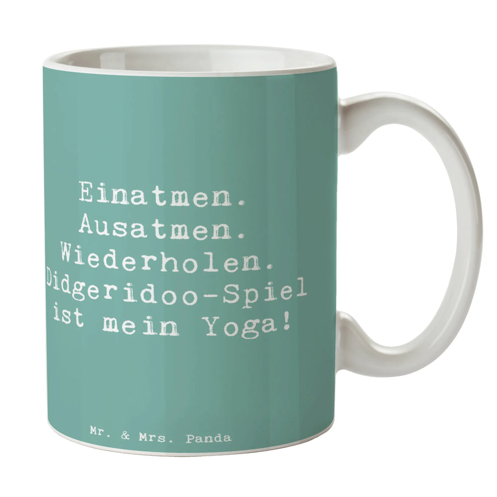 Mug Saying Einatmen. Ausatmen. Wiederholen. Didgeridoo-Spiel ist mein Yoga! Kaffeetasse, Tasse mit Motiven, Porzellantasse, Keramiktasse, Bürotasse, Tasse, Geschenktasse, Teetasse, Tasse mit Zitaten, Instrumente, Geschenke Musiker, Musikliebhaber
