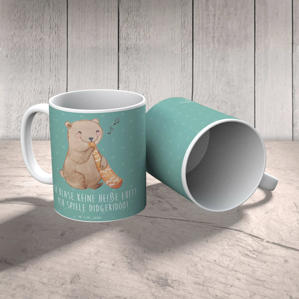 Mug Ich blase keine heiße Luft! Ich spiele Didgeridoo! Kaffeetasse, Keramiktasse, Porzellantasse, Bürotasse, Tasse, Geschenktasse, Teetasse, Tasse mit Zitaten, Tasse mit Motiven, Instrumente, Geschenke Musiker, Musikliebhaber