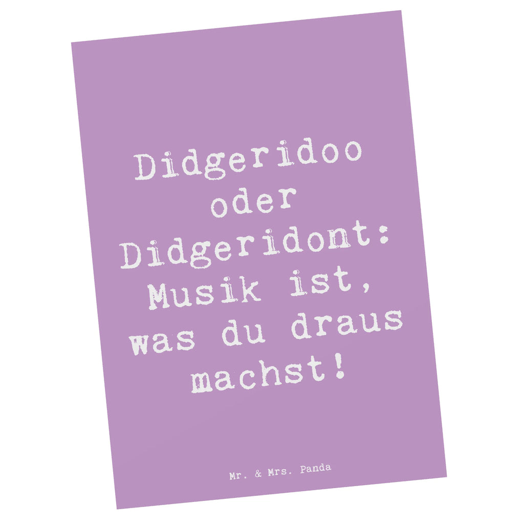 Postkarte Spruch Didgeridoo Musik Dankeskarte, Einladungskarte, Ansichtskarte, Geschenkkarte, Ansichtskarten, Einladung Geburtstag, Grußkarte, Karte, Geburtstagskarte, Einladung, Postkarte, Einladungskarten Geburtstag, Instrumente, Geschenke Musiker, Musikliebhaber