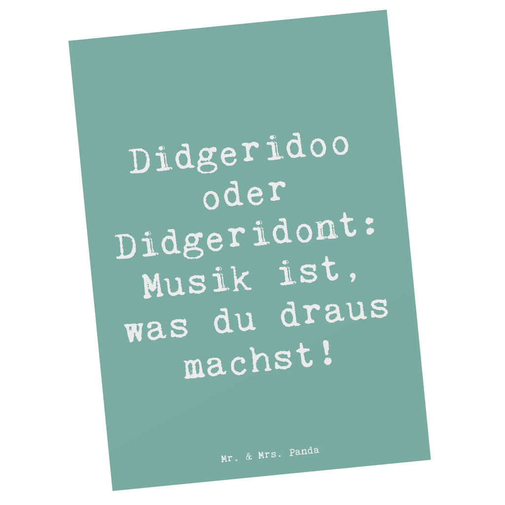 Postkarte Spruch Didgeridoo Musik Dankeskarte, Einladungskarte, Ansichtskarte, Geschenkkarte, Ansichtskarten, Einladung Geburtstag, Grußkarte, Karte, Geburtstagskarte, Einladung, Postkarte, Einladungskarten Geburtstag, Instrumente, Geschenke Musiker, Musikliebhaber