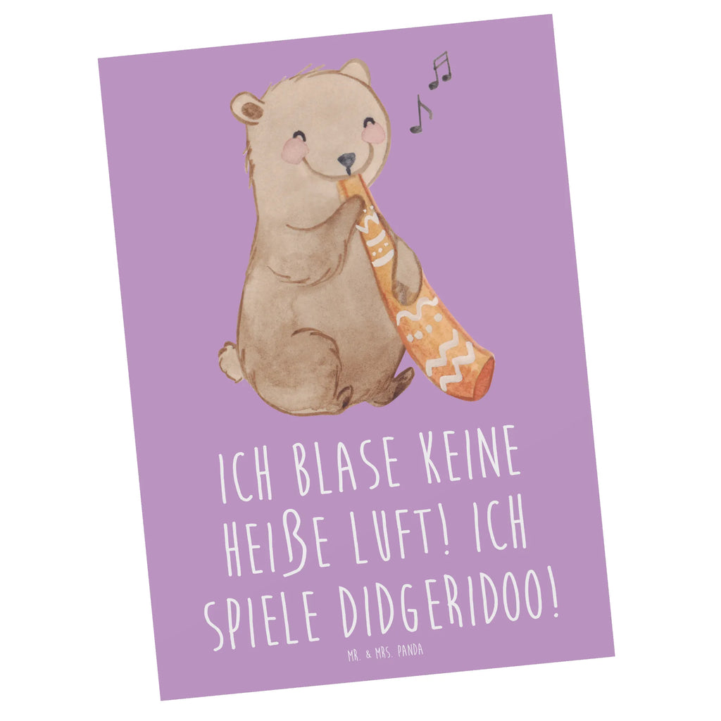 Pocztówka Ich blase keine heiße Luft! Ich spiele Didgeridoo! Ansichtskarte, Karte, Postkarte, Geburtstagskarte, Einladung, Ansichtskarten, Geschenkkarte, Einladung Geburtstag, Einladungskarten Geburtstag, Einladungskarte, Dankeskarte, Grußkarte, Instrumente, Geschenke Musiker, Musikliebhaber