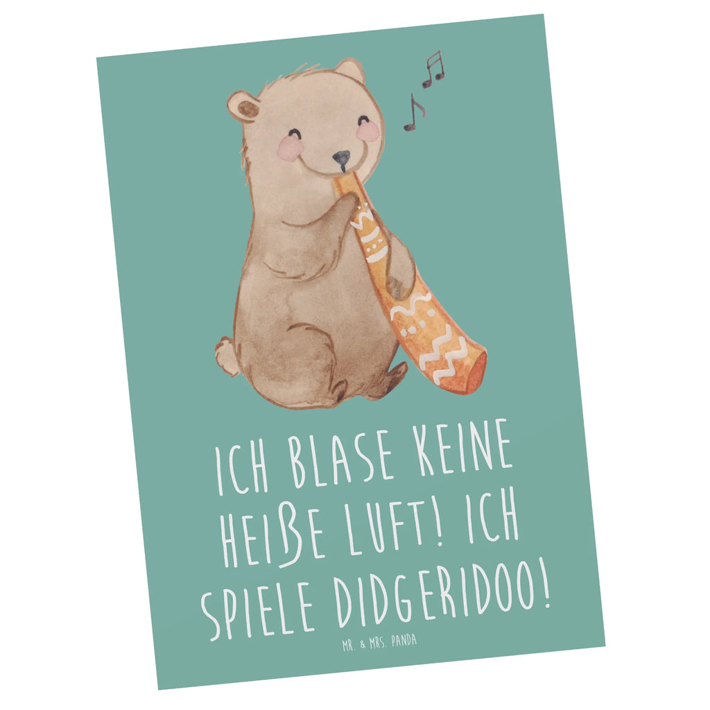 Pocztówka Ich blase keine heiße Luft! Ich spiele Didgeridoo! Ansichtskarte, Karte, Postkarte, Geburtstagskarte, Einladung, Ansichtskarten, Geschenkkarte, Einladung Geburtstag, Einladungskarten Geburtstag, Einladungskarte, Dankeskarte, Grußkarte, Instrumente, Geschenke Musiker, Musikliebhaber