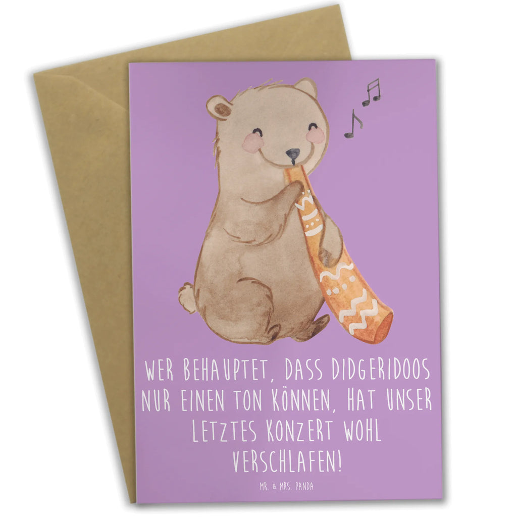Greetings card Wer behauptet, dass Didgeridoos nur einen Ton können, hat unser letztes Konzert wohl verschlafen! Klappkarte, Einladungskarte, Grußkarte, Ansichtskarten, Karte, Glückwunschkarte, Hochzeitskarte, Geburtstagskarte, Instrumente, Geschenke Musiker, Musikliebhaber